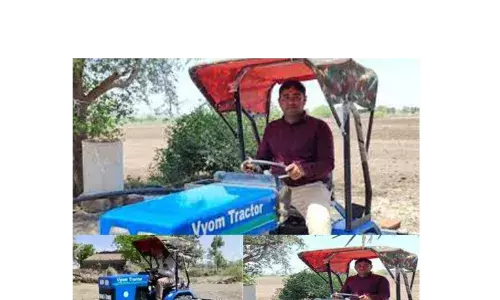 गुजरात के एक किसान ने बनाया बैटरी से चलने वाला ट्रैक्टर व्योम