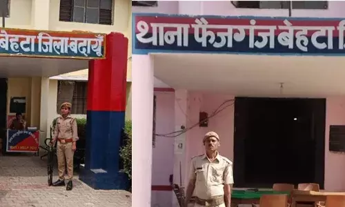 पुलिस का खौफ – गले में तख्ती डालकर थाने सरेंडर करने पंहुचा अपराधी, बोला गोली मत मारो दोबारा नही होगी गलती