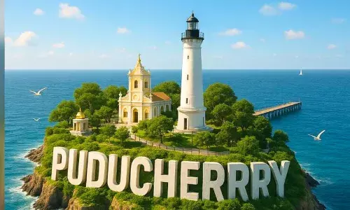“From French Lanes to Sandy Shores: A Journey Through Puducherry” “From French Lanes to Sandy Shores: A Journey Through Puducherry”