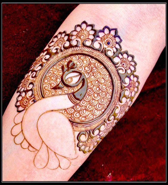 peacock henna