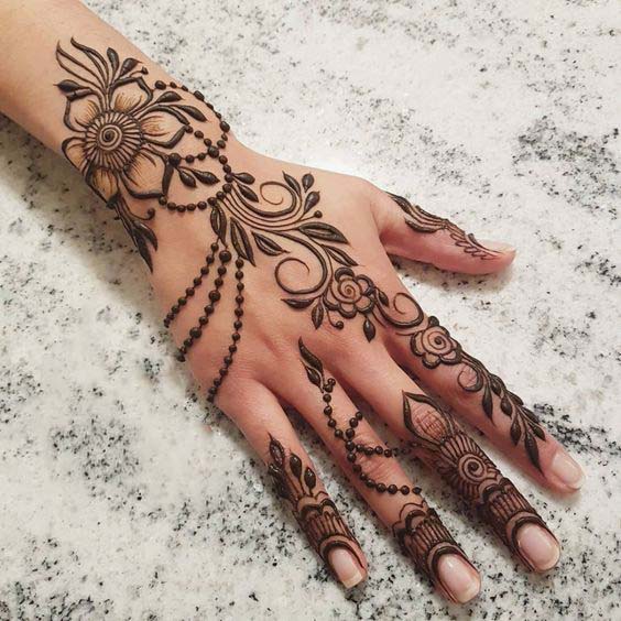 55 Stylish Front Hand Simple Mehndi Designs (With Photos) | Fabbon