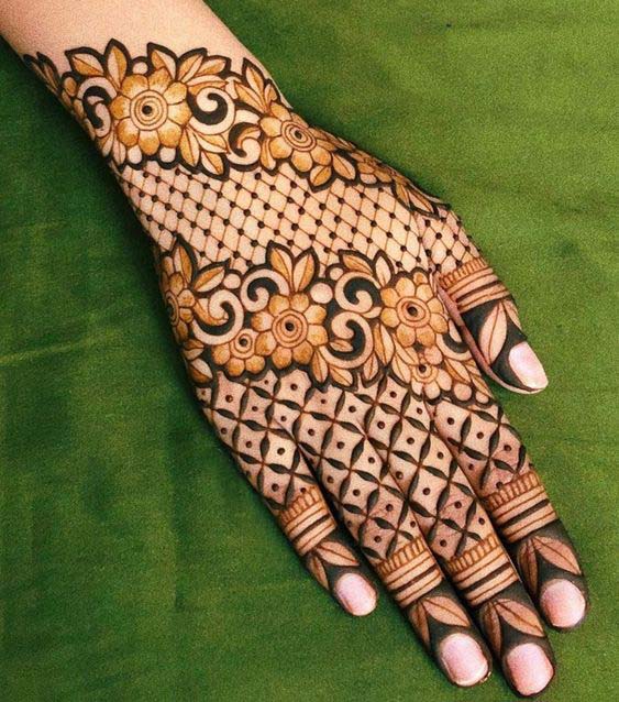 Shaded Tatto Net Mehndi Design